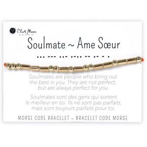 “Soulmate” Morse Code Bracelet by Blue Moon Beads